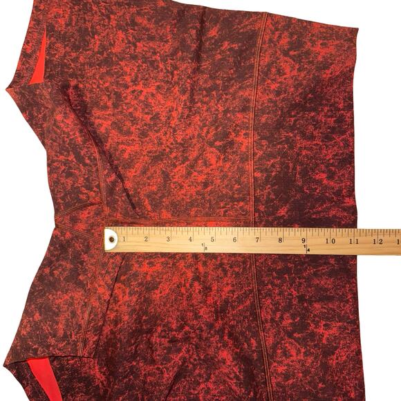 Lululemon Wunder Train Shorts 6" | Size 18 Autumn Red Black Print NWOT - Picture 7 of 9